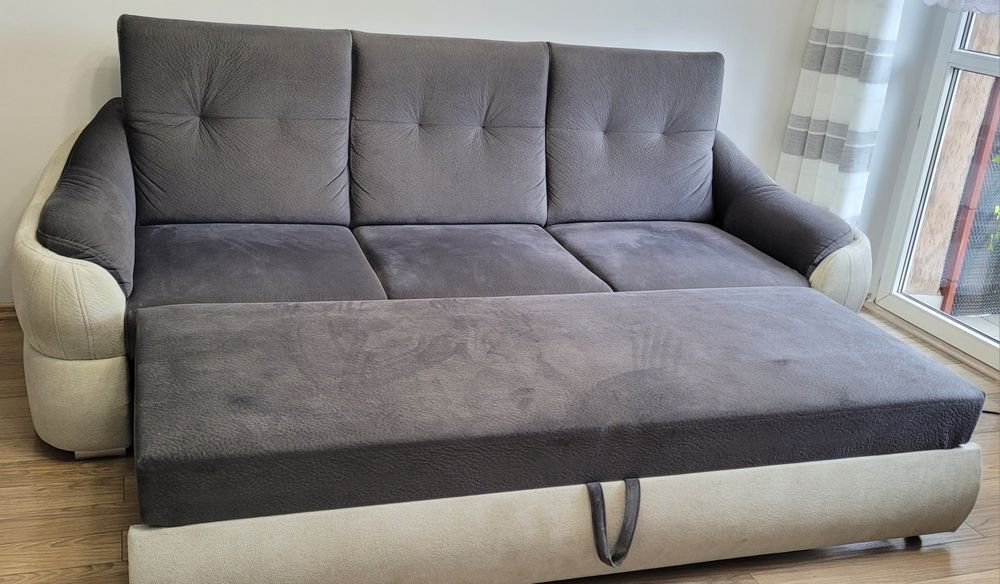 Sofa z funkcją spania + fotel