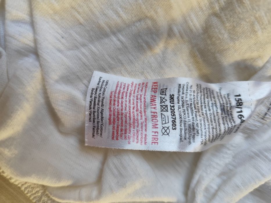 Elegancki śliczny t-shirt na ramiona damski S
