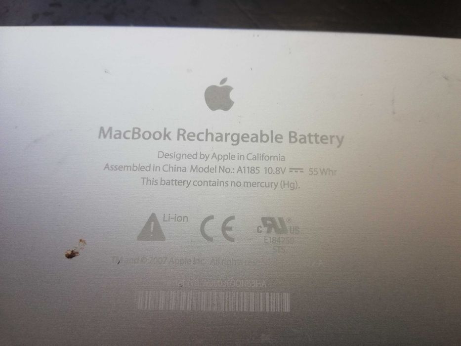 Аккумулятор MacBook rechargeable battery А1185