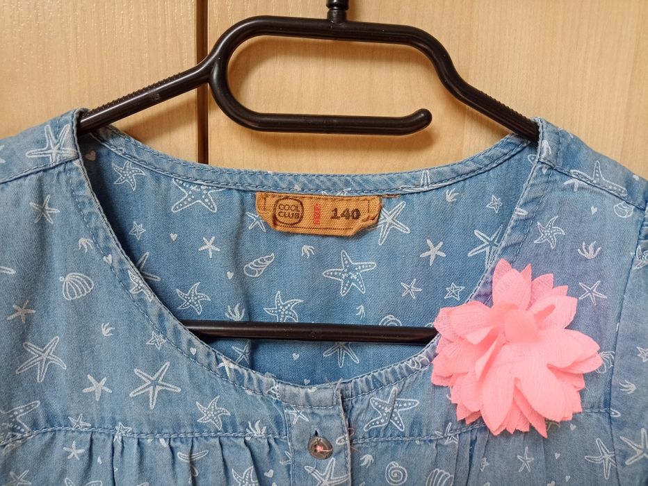 Sukienka z miękkiego jeansu r.140