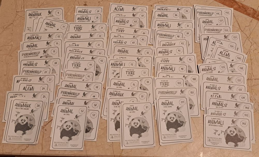 Cromos "Mundo Animal 1001 cores", Lisboa-Benfica