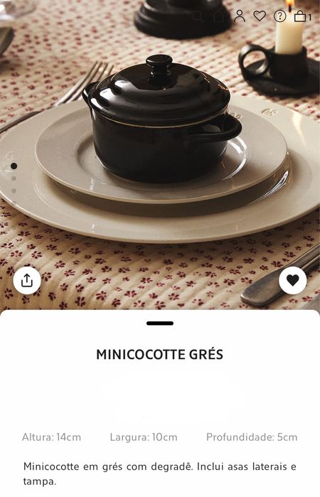 Minicocotte Grés Zara Home NOVO