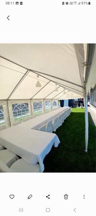 Wynajem namiotów, krzeseł, podłogi, stołów