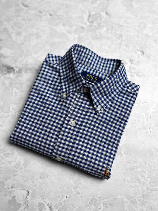 Koszula Ralph Lauren S w niebiesko białą kratę