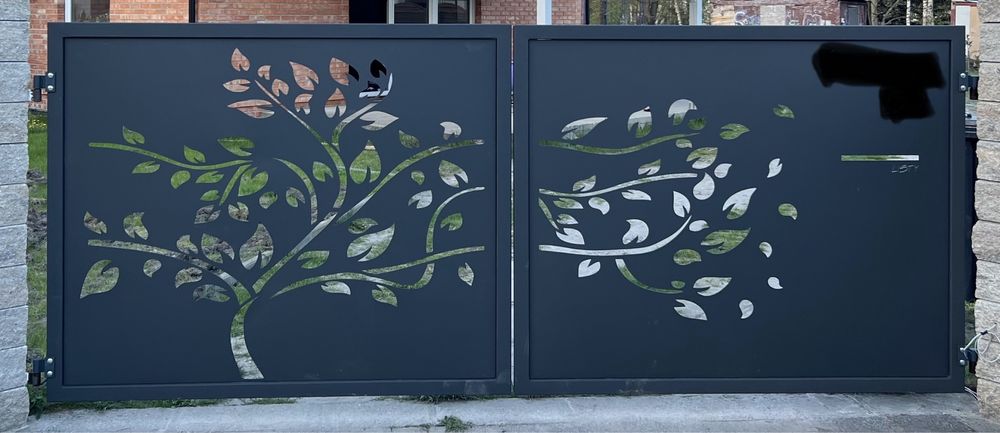 Panele ogrodzenie wycinane laserowo, rozne wzory i kolory malowania