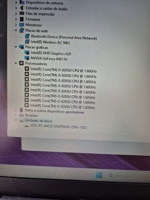 Asus F509FB processador i5-8265, sem anomalia
