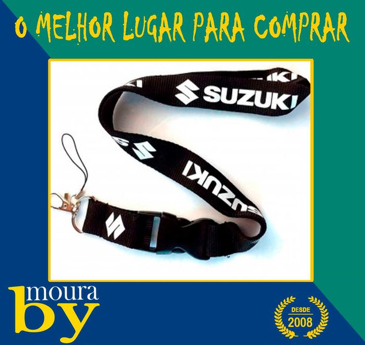Fita porta de pescoço Suzuki cartões e porta chaves