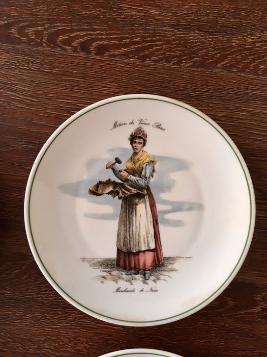 6 Pratos antigos decorativos Porcelana Chauvigny