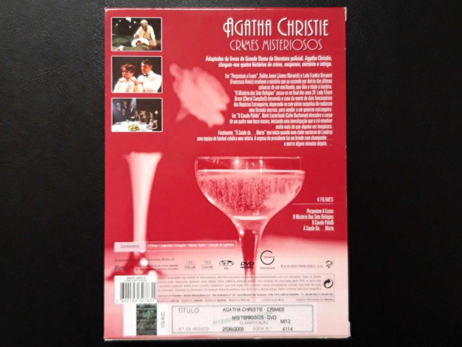 DVD Agatha Christie | Crimes Misteriosos (4 filmes)