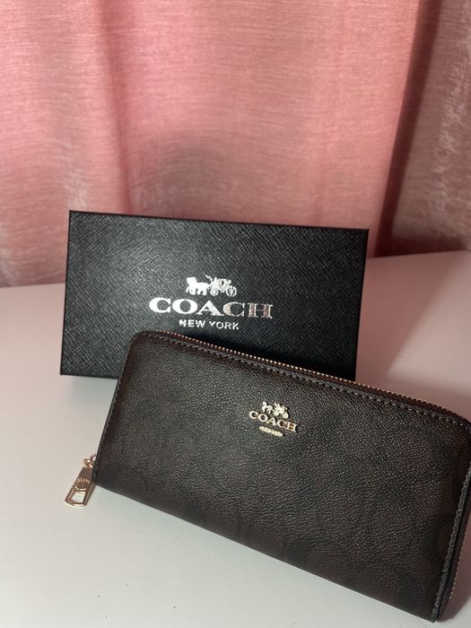 Carteira Coach-marron