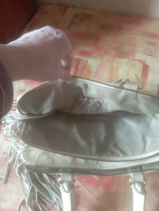 Сумка  шкіряна з подвійним замком