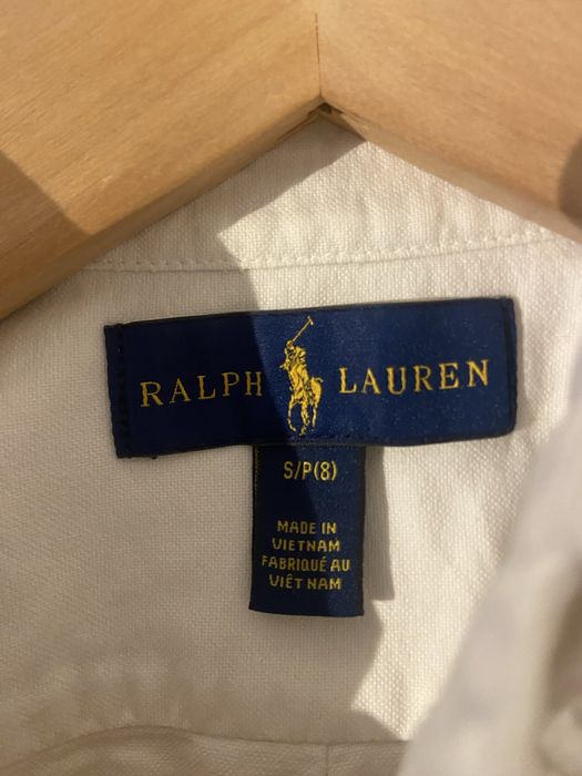 Camisa branca rapaz ralph lauren tamanho 8