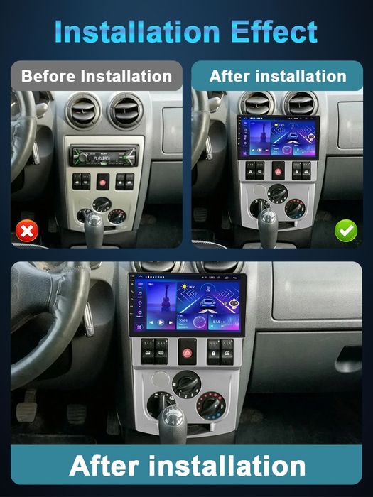 Rádio 9" Dacia Sandero e Logan 2012-19 android CARPLAY WIFI GPS Novo