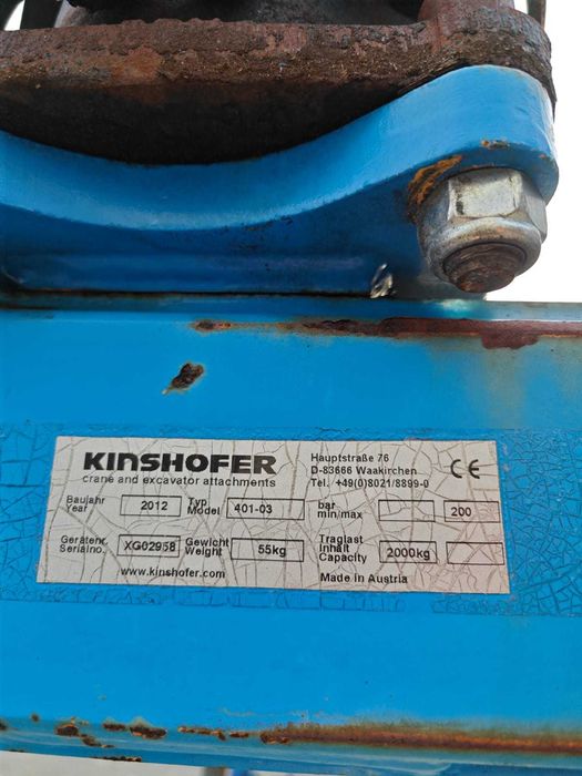 Widły hydrauliczne do palet KINSHOFER KM 401-03 Palfinger HDS R.2012