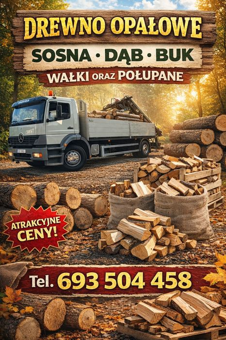 Dreno opałowe sosna ,buk,dąb