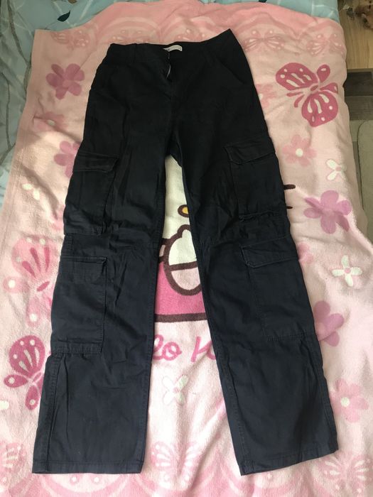 темно синии карго джинсы