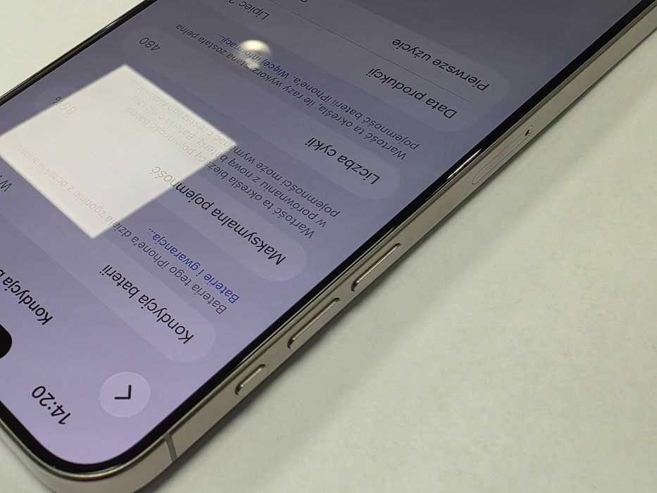 iPhone 15 PRO MAX 256GB Dual SIM (SIM + eSIM)/ Natural Titanium/ BAT 85%/ Grade B+ do A-/ + ładowarka/ GW 12 MSC