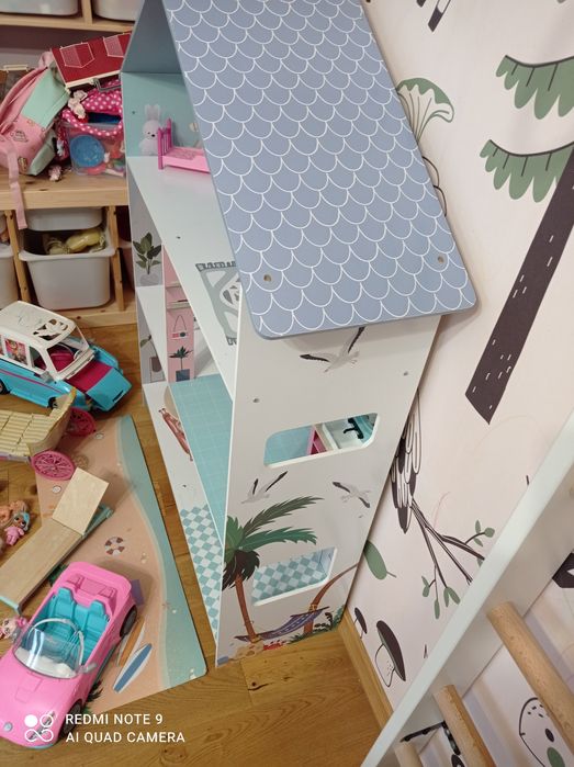 Domek drewniany XL dla lalek auto Barbie kareca kamper lalki