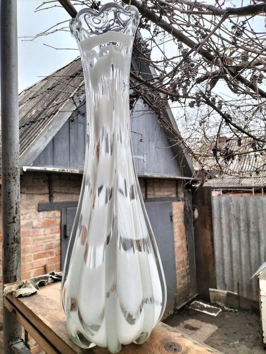 Гутное стекло Ваза СССР.