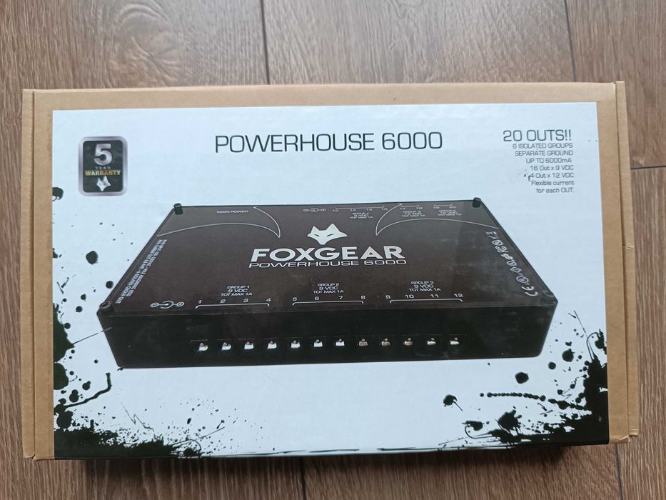 Foxgear Powerhouse 6000 zasilacz do efektów gitarowych