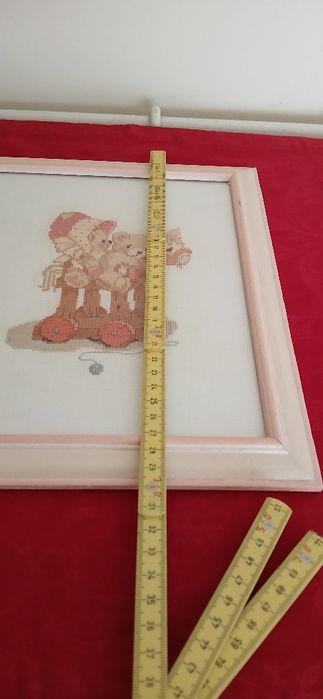 Quadro bordado a ponto cruz