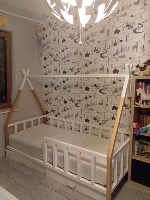 łóżko dziecięce TIPI 190X200 DOBRY MATERAC JYSK