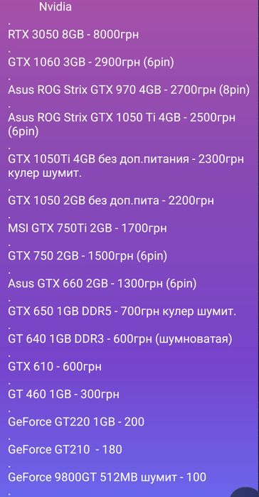 RTX 3050 8GB ; Видеокарта игровая ; Ігрова