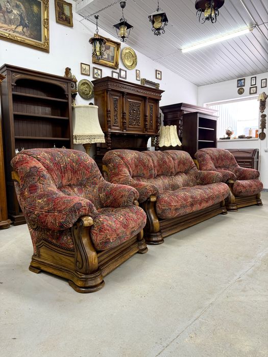 Велюровий гарнітур 3+1+1 диван комплект на дубе Мебель из Голландии