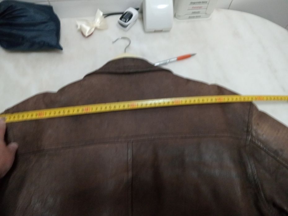 Casaco cabedal genuíno