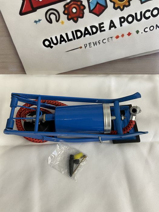 Bomba de Pé Cilindro com Manómetro e Adaptadores