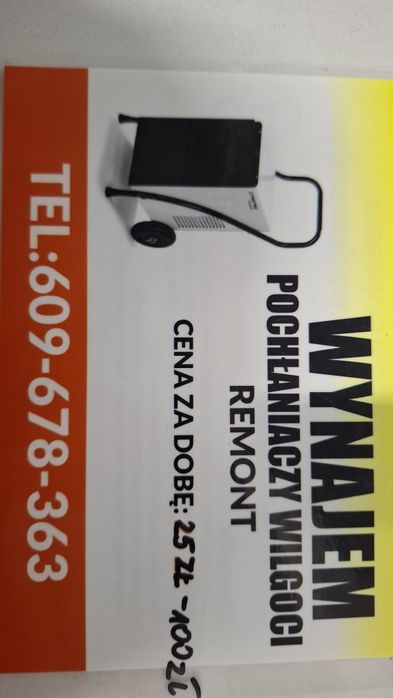 Wynajem osuszaczy slupsk i okolice dowoz gratis