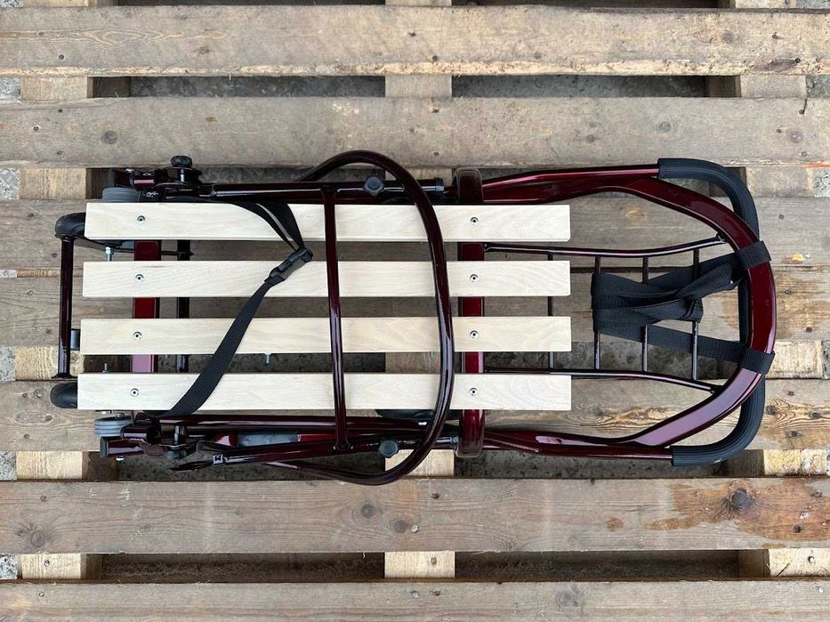 Детские санки на колесах Патріот санчата з ручкою складні 9 кольорів