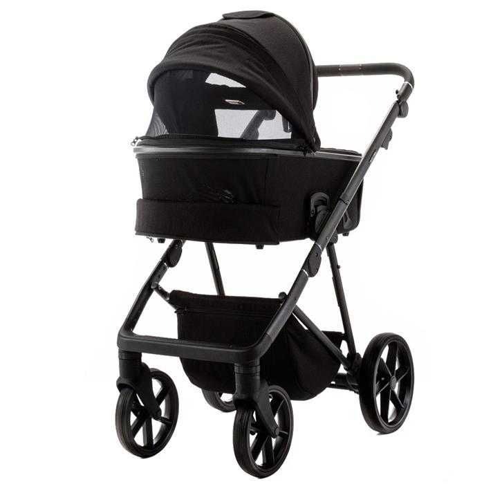Wózek 2w1 Adamex Delta Natura Carbon kolor czarny