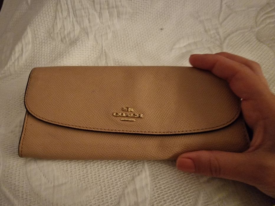 Carteira cartões bege coach