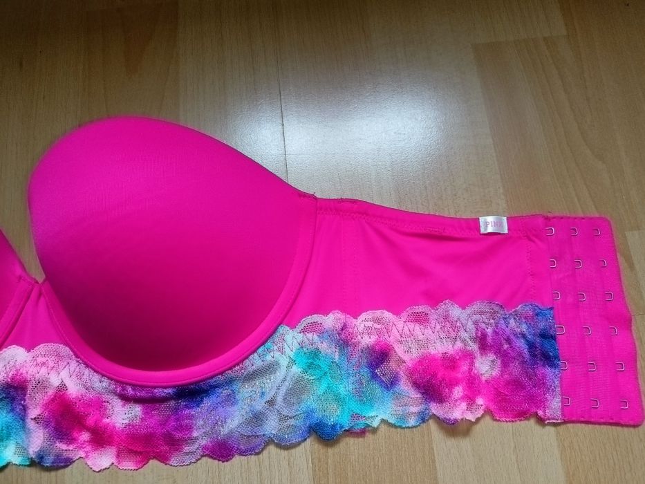 Różowy neonowy biustonosz Victoria's Secret PINK  70D