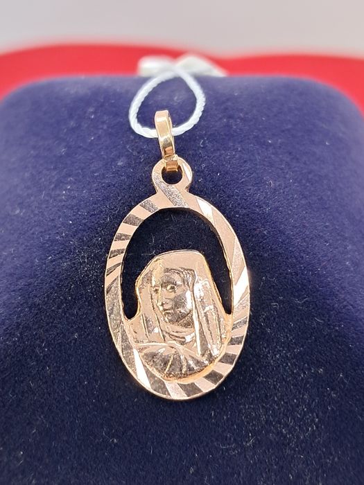 Zlota zawieszka wisiorek matką boska Złoto 585 14k