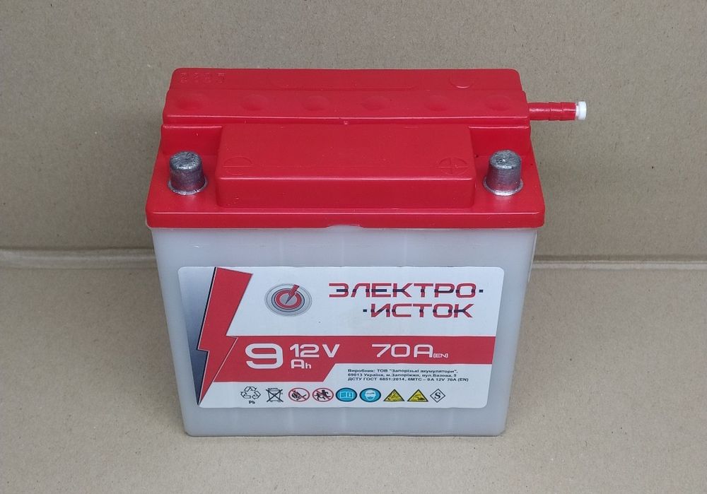 Акумулятор мото АКБ (кислотний) 6V 18Ah, 12V 9Ah "ЕЛЕКТРО ВИТОК"