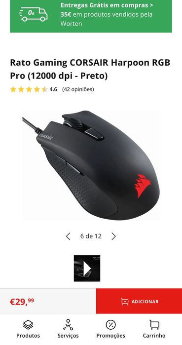 Corsair harppon RGB pro rato