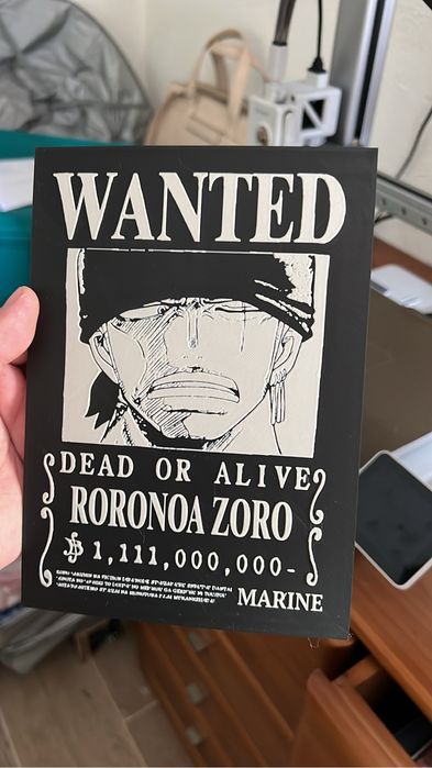 One piece - cartazes most wanted 3dprint