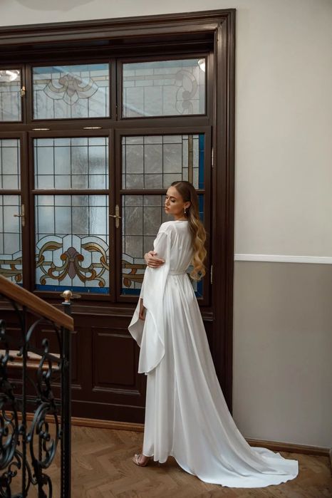 Шовковий халат для ранку нареченої Linnicaro