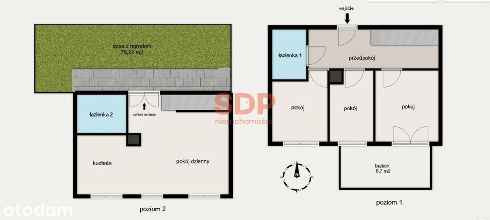 Ogród 80 m² na dachu | Pełne światła | 4 pok z balkonem