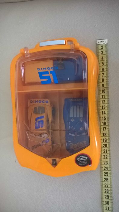 Set Lançador Carros Dinoco 51 Quadro Faísca McQueen Disney Novo