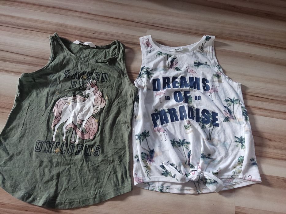 Koszulki na ramiączkach H&M rozm.134/140