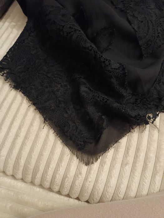Luisa Spagnoli Spódnica jeans z naszyta koronką