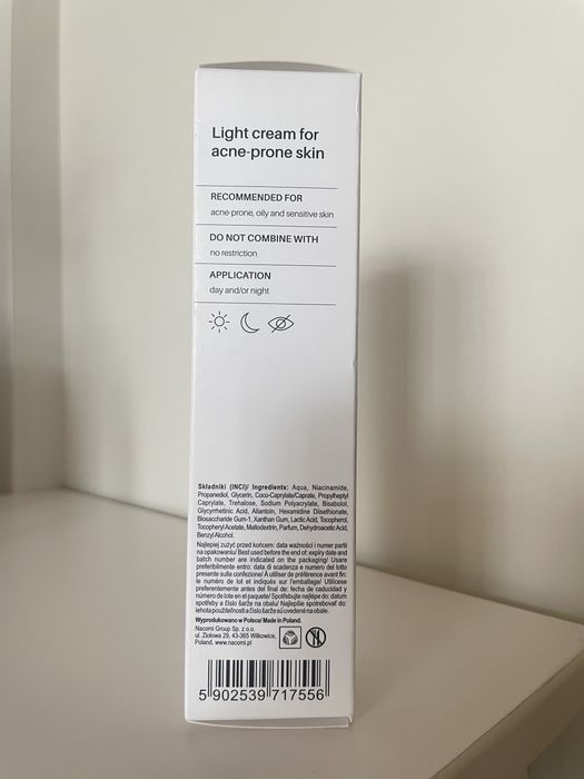 Lekki krem do cery trądzikowej Nacomi 50ml
