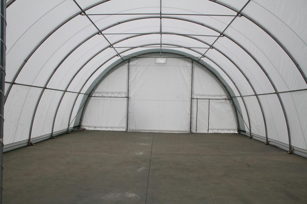 Hala namiotowa łukowa 9,15x12m Wytrzymała Konstrukcja Lato/Zima na baloty