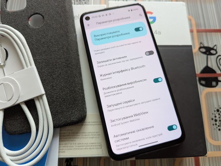 ІДЕАЛ Google Pixel 4a4G 6-128Gb Just Black/Neverlock/2-Sim/NFC/АКБ 100