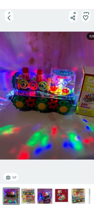 Дитячий інтерактивний  поїзд зі світлом музикою й поворотом на 360