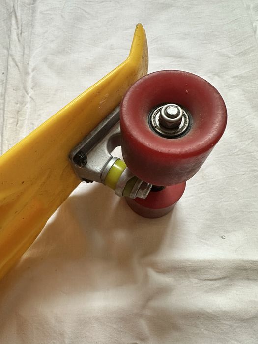 Deskorolka, fiszka kolor żółty