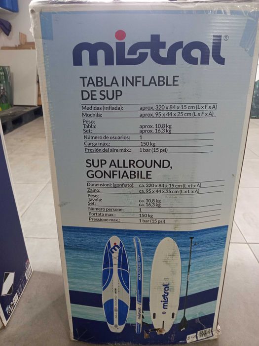 Prancha de Stand-up Paddle Inflável Mistral